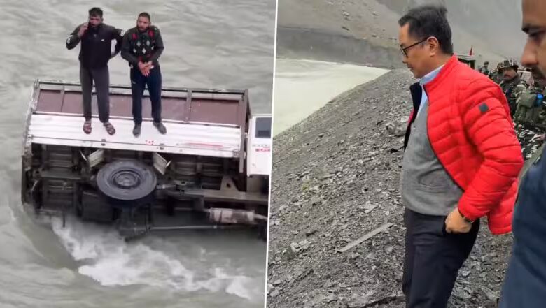 People were trapped in the river due to an accident, Union Minister Kiren Rijiju helped them